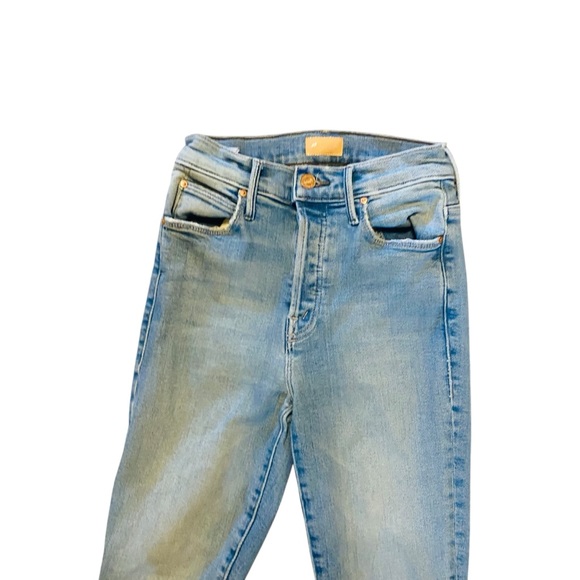 MOTHER Denim The Stunner Ankle Fray in California Cruiser High Rise Skinny 23 - Picture 9 of 12